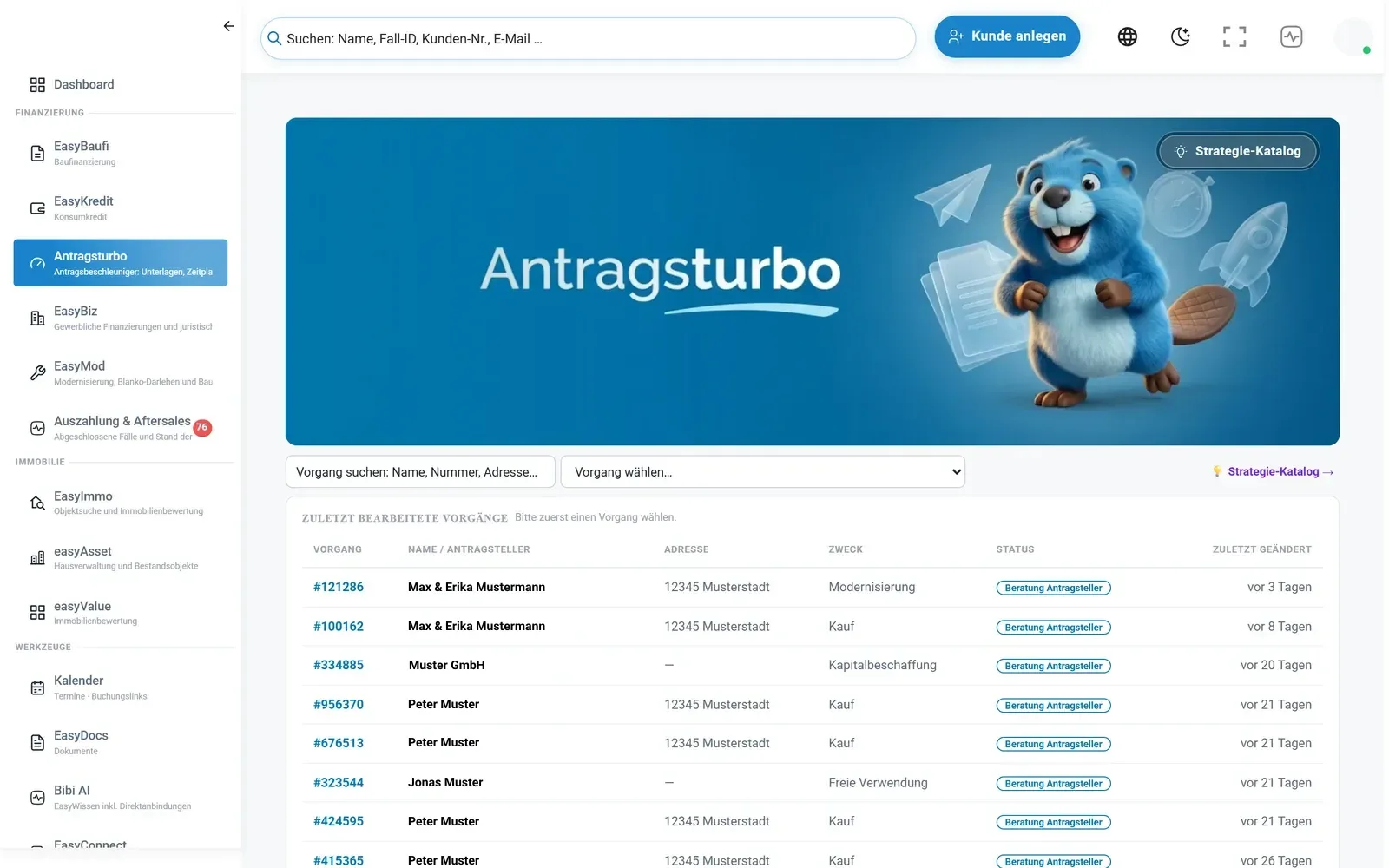 Antragsturbo in der EasyFin-Suite