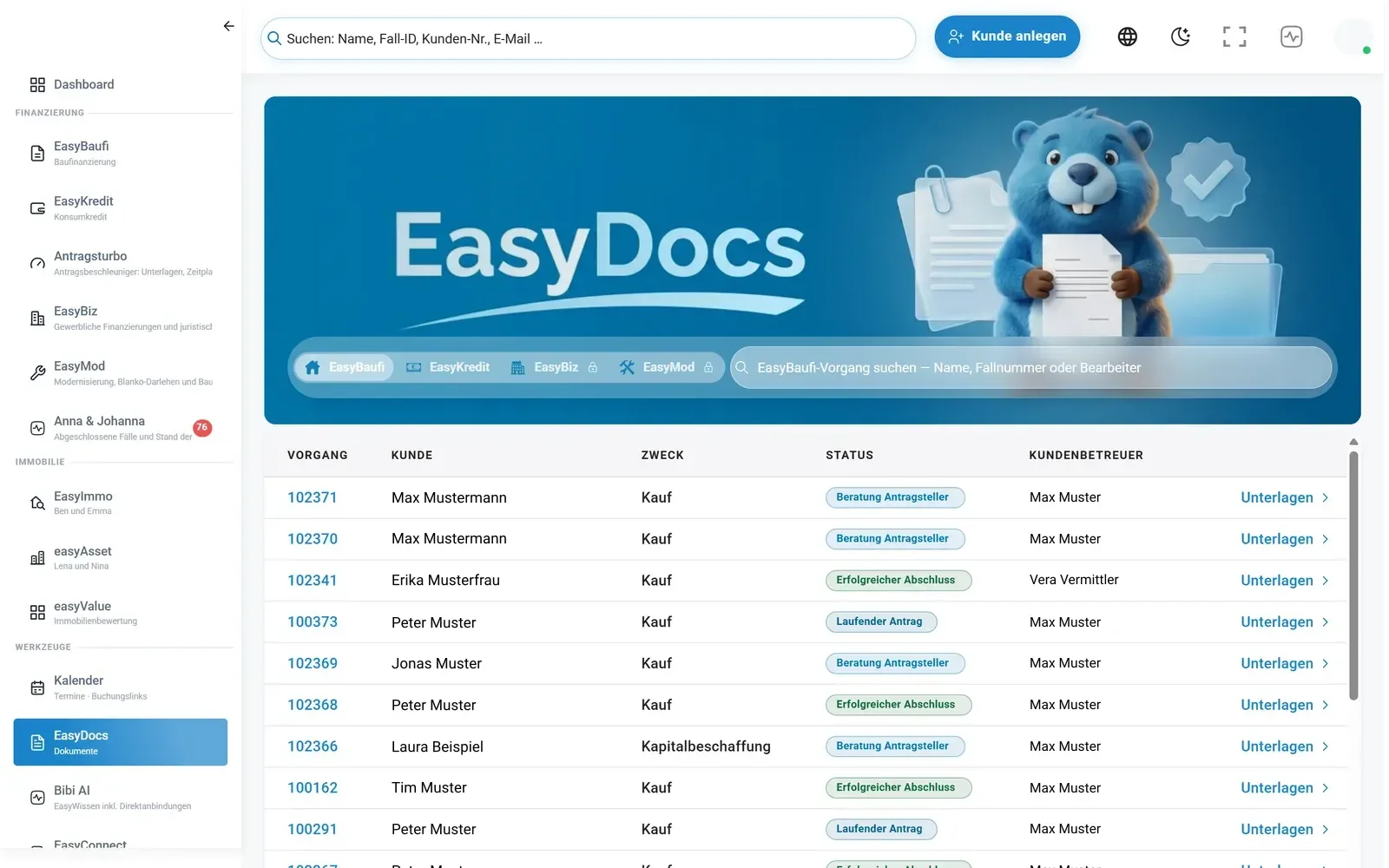 EasyDocs in der EasyFin-Suite